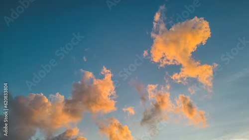 the Orange sky at sunset, Sunset sky and orange cloud