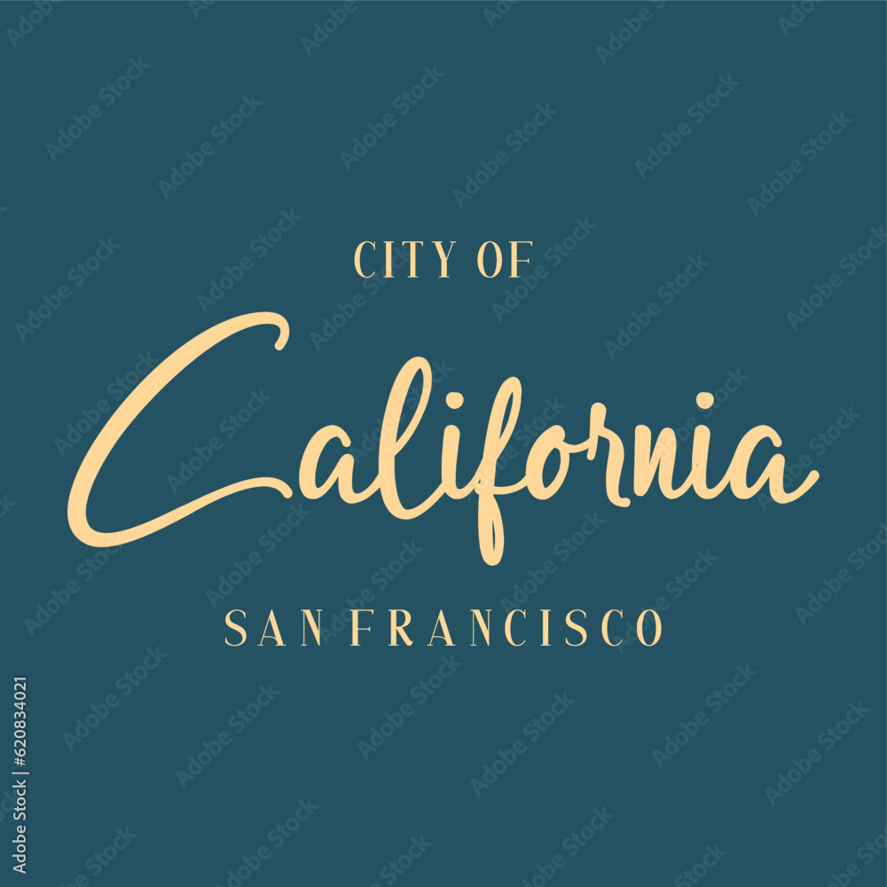 City California  typography slogan for t shirt printing, tee graphic design.  