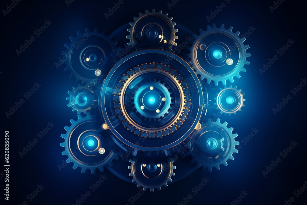 Gears background. Created with generative Ai technology. Gears background. Created with generative Ai technology.
