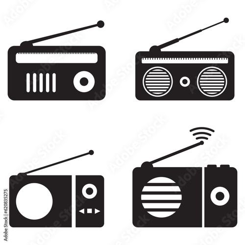 radio icon vector