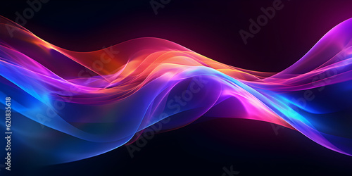 Abstract technology digital futuristic blue and red rolling wave background. technology horizontal motion style concept