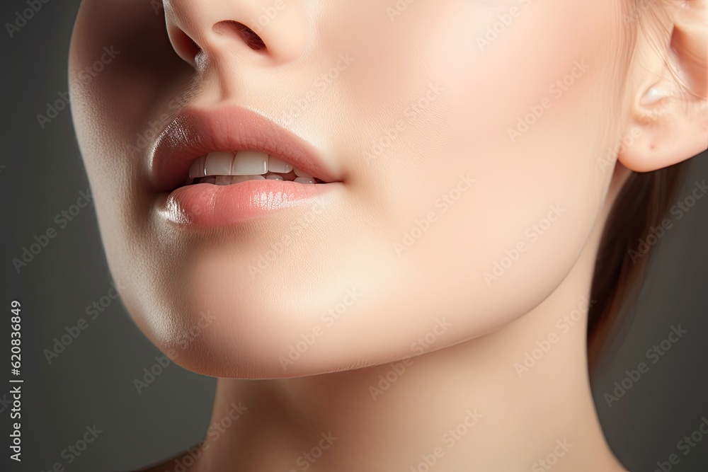 Obraz premium close up of neck of a woman skin care advertising