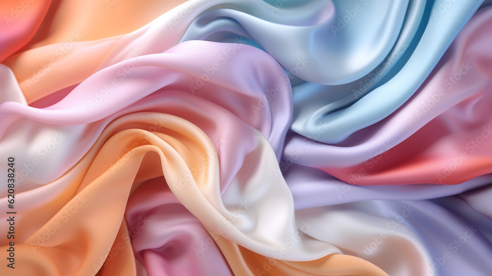 Pastel silk background created using generative AI tools Pastel silk background created using generative AI tools