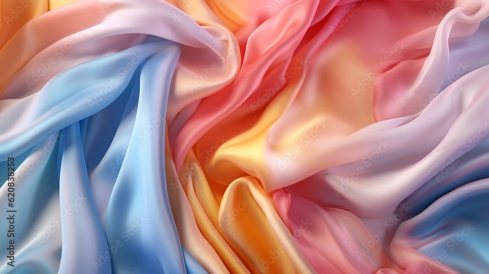 Pastel silk background created using generative AI tools Pastel silk background created using generative AI tools
