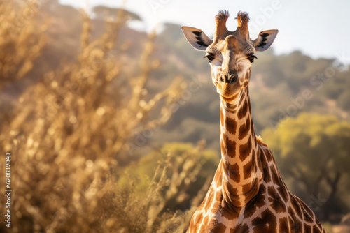 Giraffes in nature, national geography, Wide life animals. AI Generated. © Narin