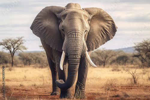 Elephant in nature, national geography, Wide life animals. AI Generated. © Narin