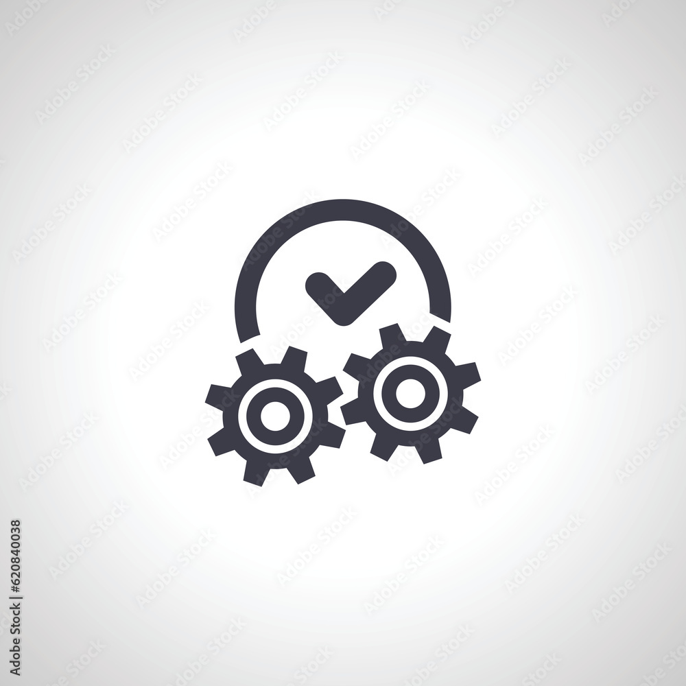 productivity icon. Time management icon. gear with clock icon productivity icon. Time management icon. gear with clock icon