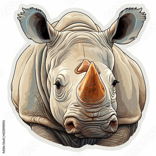 cute Rhinoceros Sticker photo