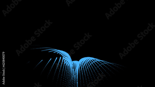 Groups of explosions and bursts of energy. Scattering galaxies, universes and stars. Gravitation curves of trajectories. Sea of information. Net point forms space power fabric. Light receding surface