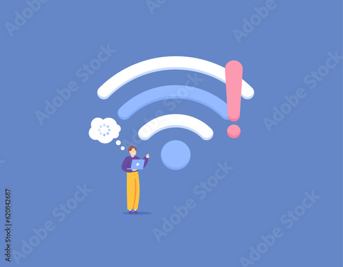 Internet speed on wifi is very slow. Warning An error occurred on the wireless network. Laptop users are confused because of slow internet connectivity. Buffering. constraints or issues