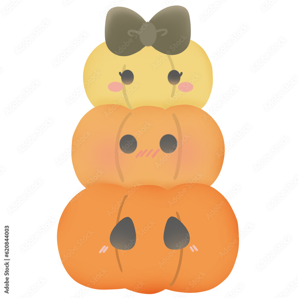 Halloween pumpkins with black ribbon Halloween pumpkins with black ribbon