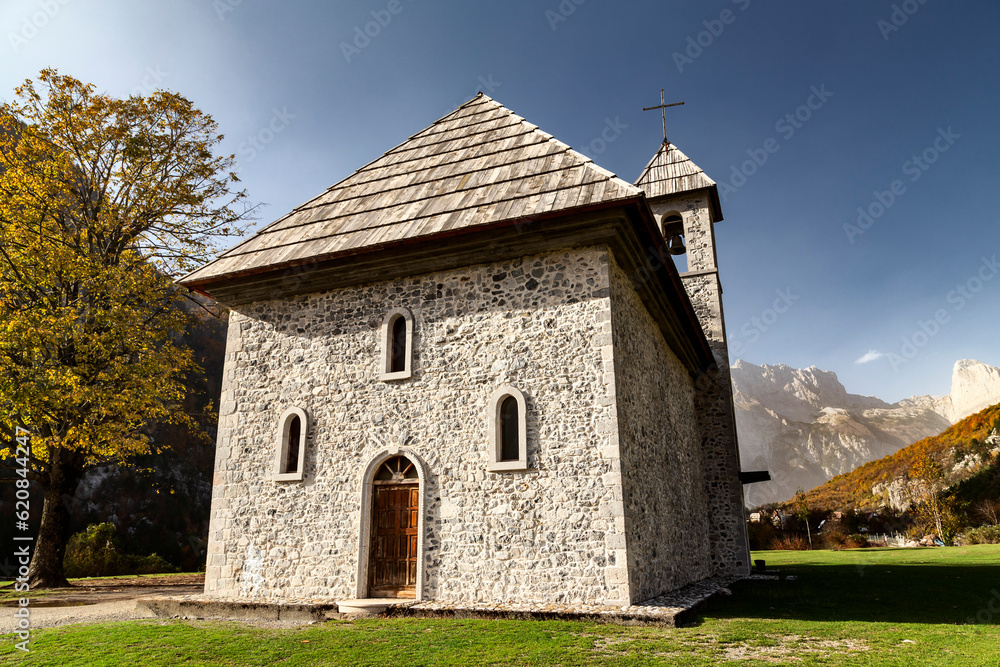 little church in theth, north of albania, albania, Eastern Europe, europe