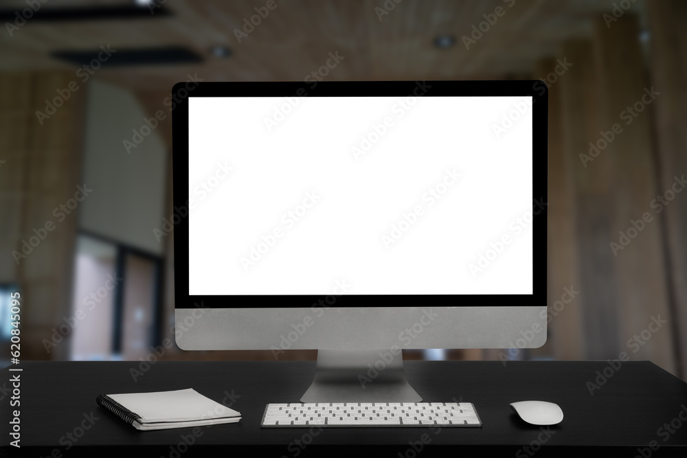 Workspace with desktop computer, office supplies, houseplant and coffee cup at office. desk work concept. Workspace with desktop computer, office supplies, houseplant and coffee cup at office. desk work concept.