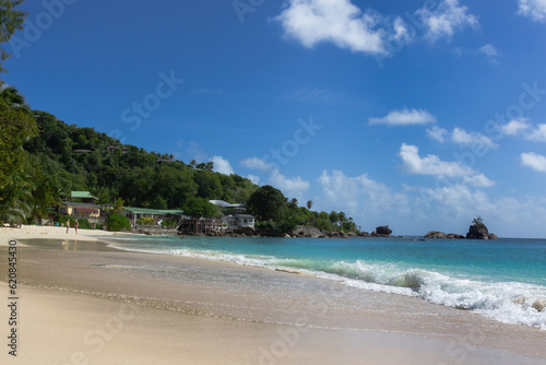 Fototapeta Naklejka Na Ścianę i Meble -  Beautiful tropical Anse Soleil Beach at Seychelles, Mahe