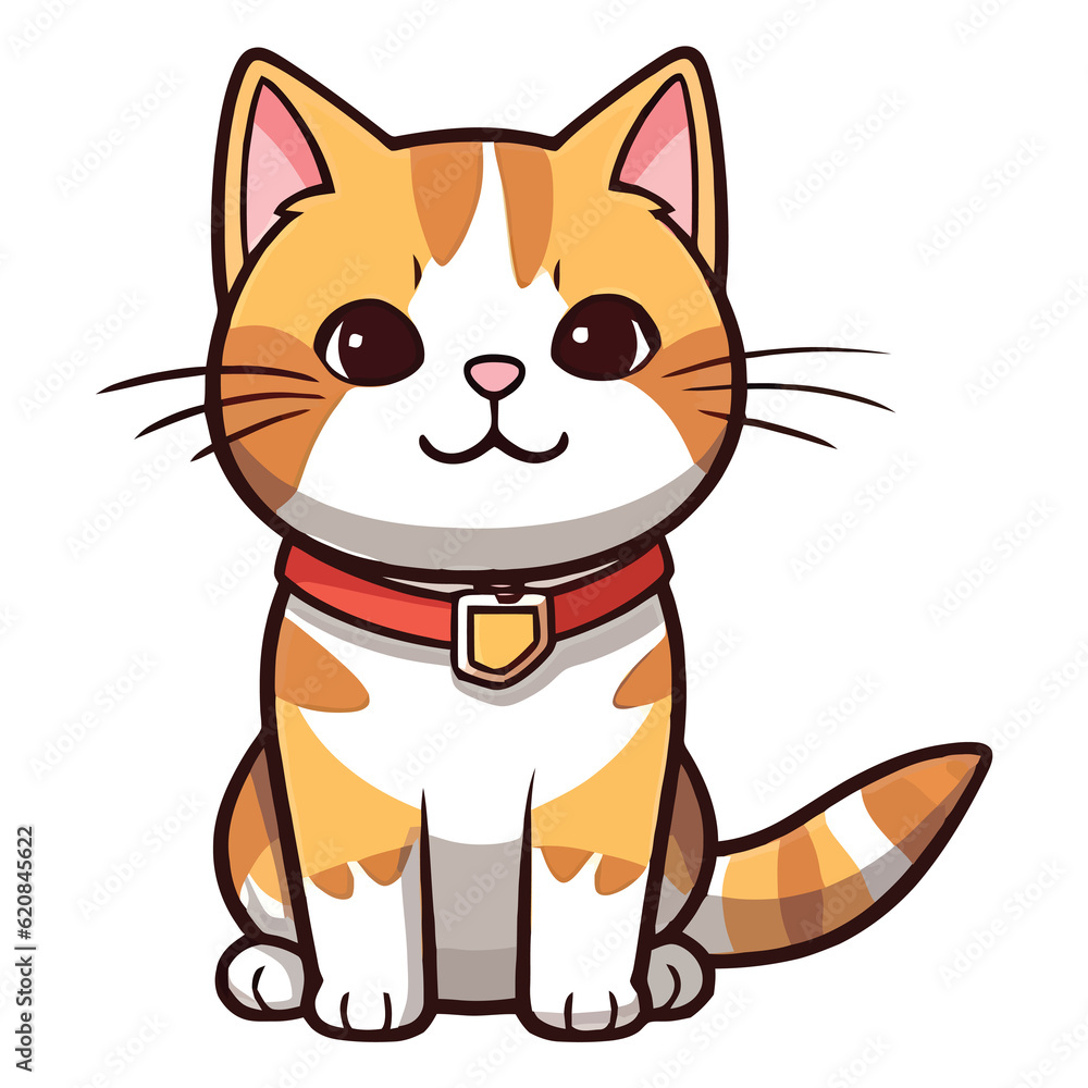 Purrfectly Illustrated: Cute 2D Artwork of a Savannah Cat Purrfectly Illustrated: Cute 2D Artwork of a Savannah Cat