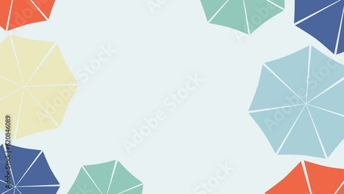 カラフルな傘模様 BG05_01