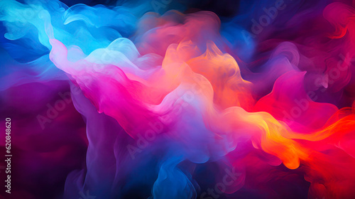 Colorful Smoke Dreams: Abstract Multicolored Background for Advertising or Design