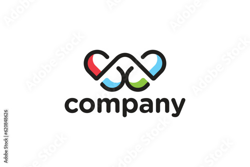 Creative logo design depicting two pills - Logo Design Template	
