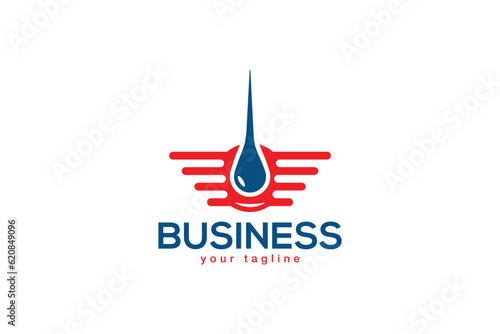 Creative logo design depicting a hair follicle. 