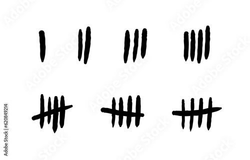 Foto Tally marks PNG transparent illustration