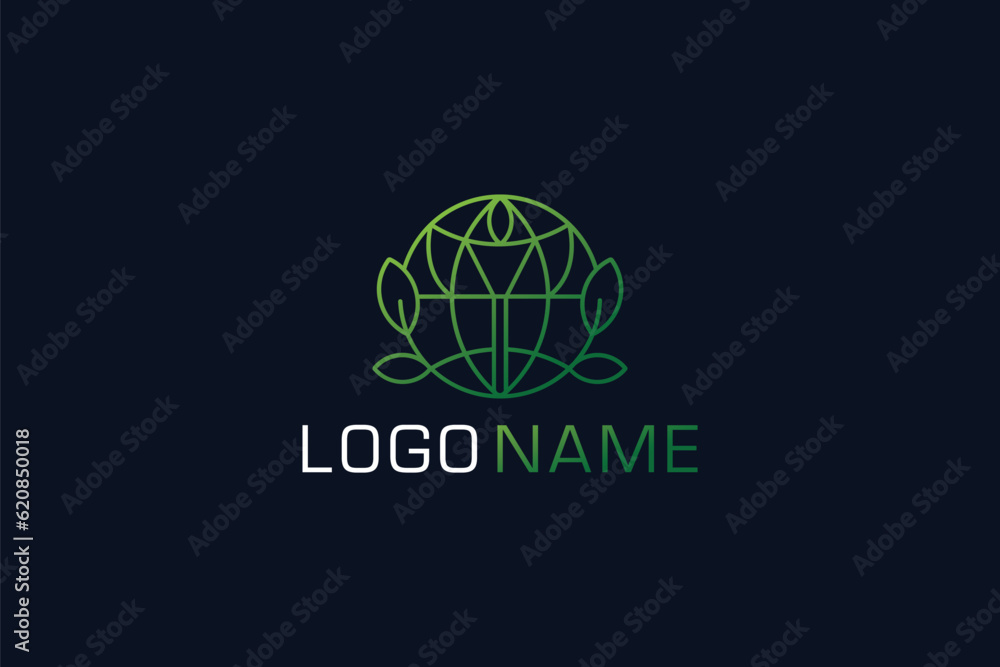 Leaf Planet Logo Design - Logo Design Template Leaf Planet Logo Design - Logo Design Template