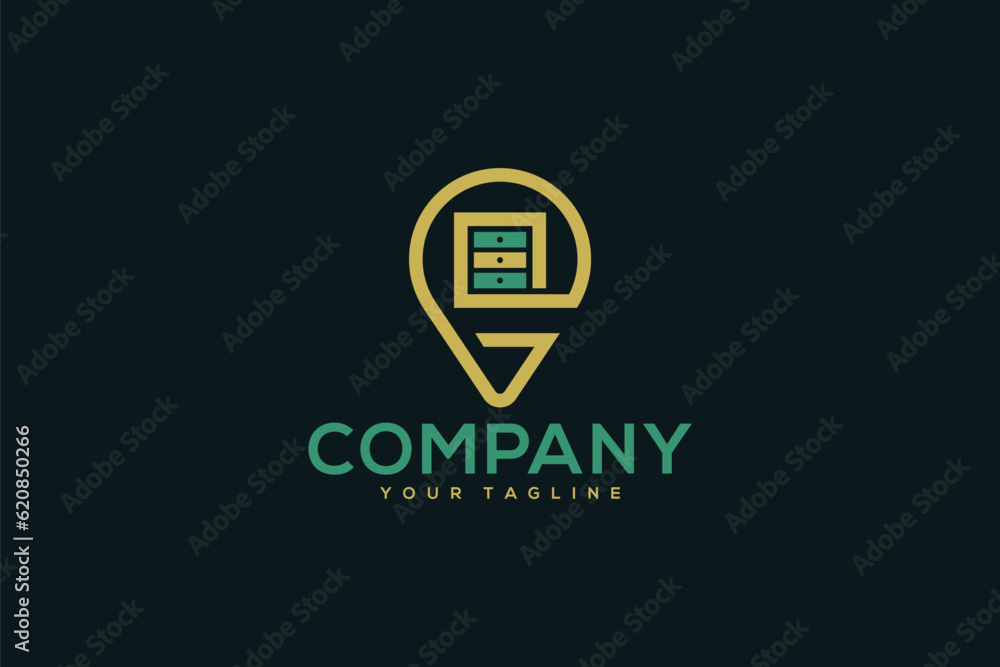 Creative logo design depicting a , designated for the furniture industry. Creative logo design depicting a , designated for the furniture industry.