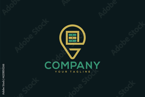 Creative logo design depicting a , designated for the furniture industry.	