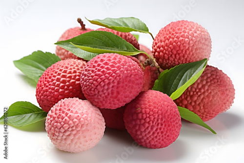 Lychee on a white background isolated