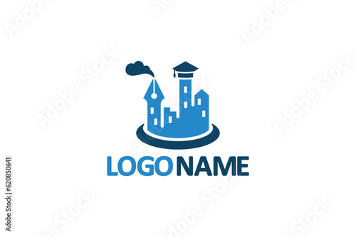 Education Logo Design - Ink City Logo Design Template	
