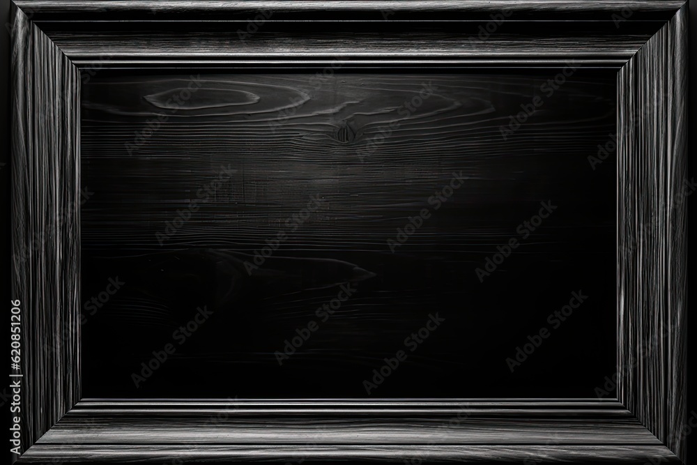 Black Wood Frame on White Background - Square Border Design for Blank Photos and Pictures on Paper: Generative AI Black Wood Frame on White Background - Square Border Design for Blank Photos and Pictures on Paper: Generative AI