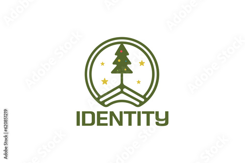 Wallpaper Mural Christmass Tree Logo Design - Logo Design Template	
 Torontodigital.ca