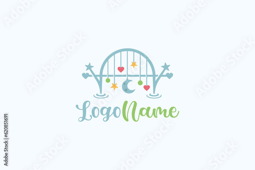 Playful Bridge Logo Design - Logo Design Template	
