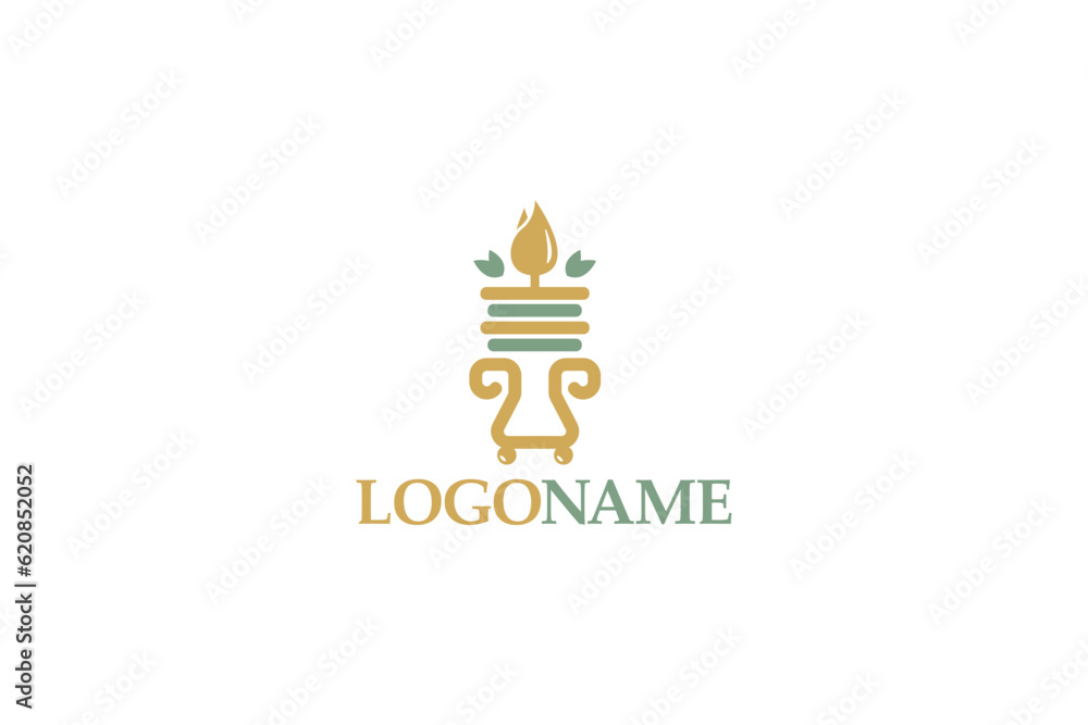 Candle Logo Design - Logo Design Template	
