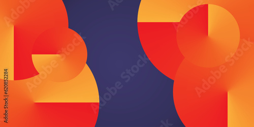 Colorful Futuristic Conical Gradient Background - Retro Style Colors, Circular Round Gradient Geometric Shapes Composition - Wide Scale Vector Illustration, Multi Purpose Template