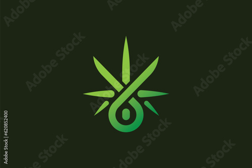 Cannabis Leaf Logo Design - Logo Design Template	
