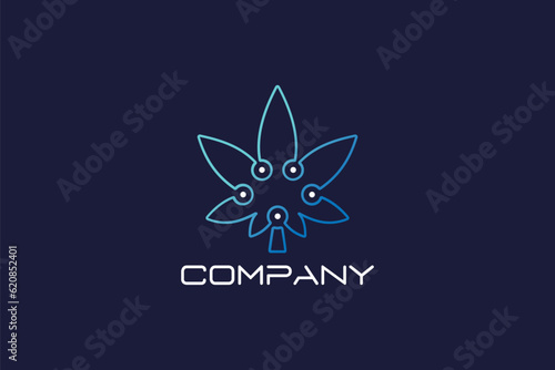 Cannabis Leaf Logo Design - Logo Design Template	
