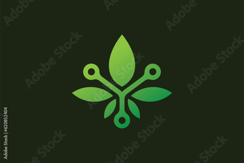 Cannabis Leaf Logo Design - Logo Design Template	
