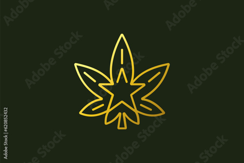 Cannabis Leaf Logo Design - Logo Design Template	
