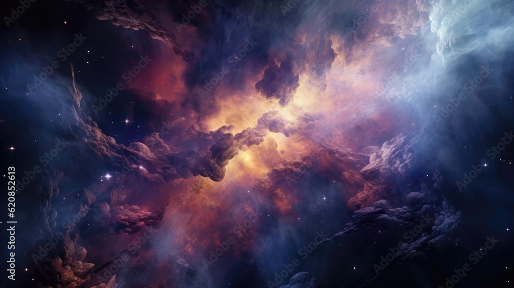 Nebula in space. Generative AI