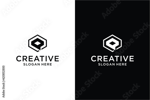 letter p Logo design concept