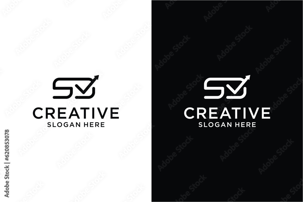 Letter s d with arrow Logo design concept Letter s d with arrow Logo design concept