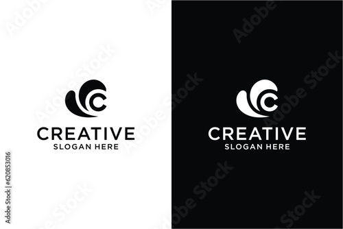 Letter c Logo design concept