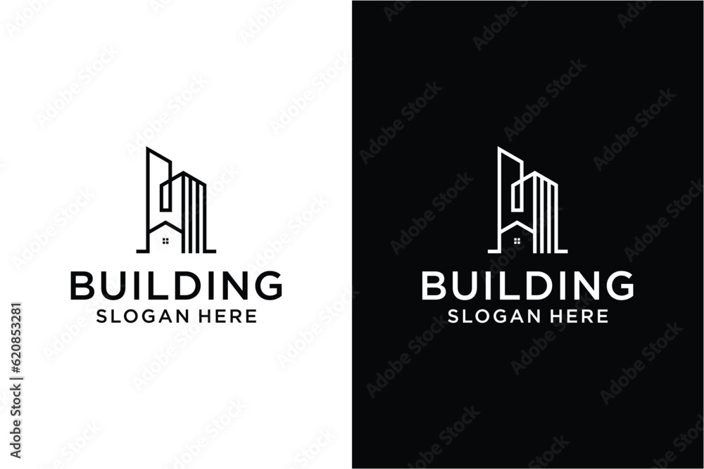 Home building logo design template