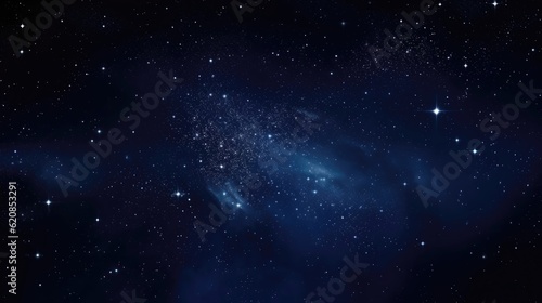Starry night background in the darkness of space, seen from space, intricate details, indefineable field of stars, night sky. Generative AI