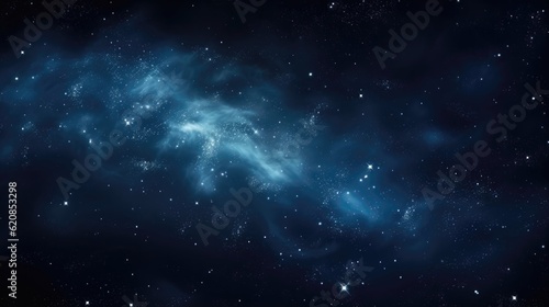 Starry night background in the darkness of space, seen from space, intricate details, indefineable field of stars, night sky. Generative AI © Kanisorn