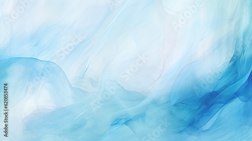 Clear and Cold Light Blue Hand-Drawn Texture Background with Copy Space for Text or Image. Generative AI