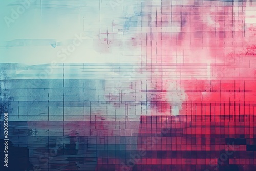 Copy Texture - Abstract Photocopy Texture background with Double Exposure and Glitch Effect, Ideal for Overlays, Print and Digital Designs: Generative AI