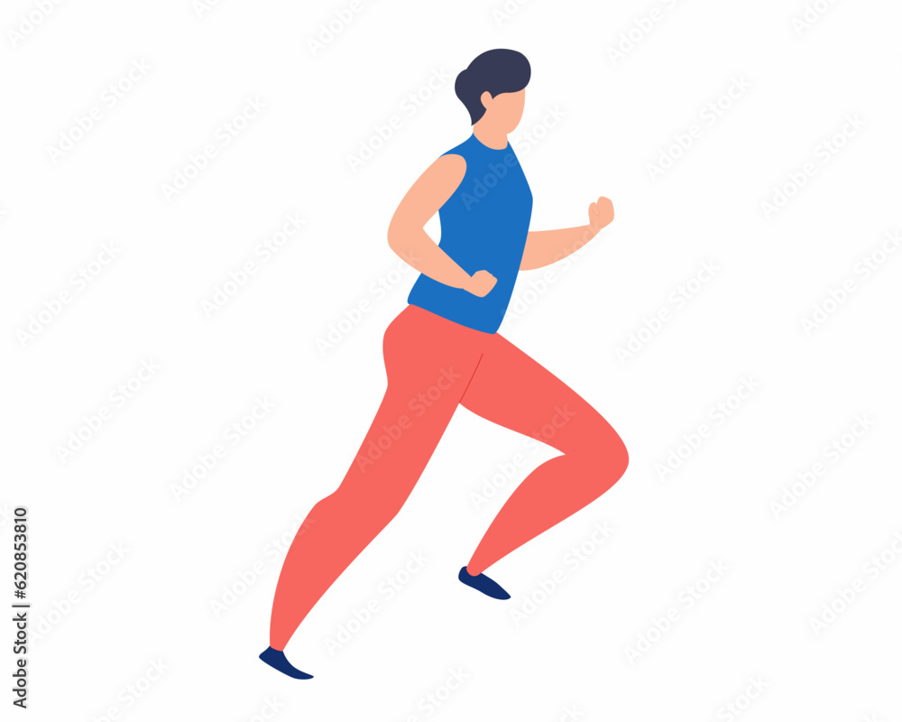 Woman Jogging for losing weight Active healthy lifestyle.