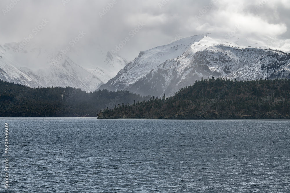 The mountains of Lake Clark National Park and Preserve from the Cook Inlet. The mountains of Lake Clark National Park and Preserve from the Cook Inlet.