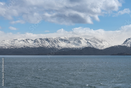 The mountains of Lake Clark National Park and Preserve from the Cook Inlet.